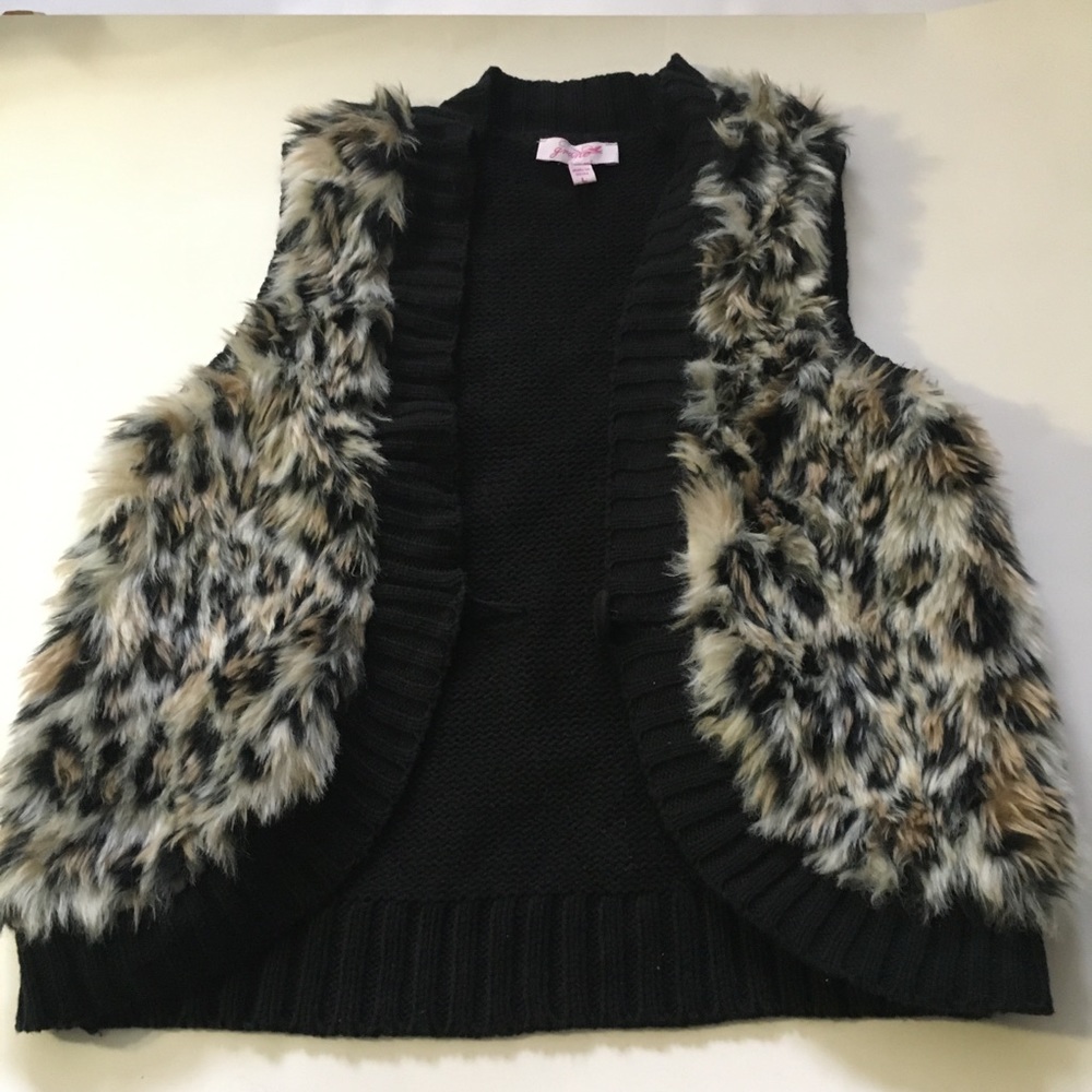Grane Kids Large Faux Cheetah Fur Vest